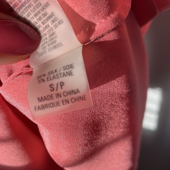 Elie Tahari Silk Blouse, Coral, Size S - Picture 7 of 8